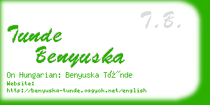 tunde benyuska business card